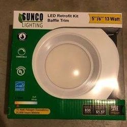 SUNCO LED Retrofit Kit Baffle Trim Lights