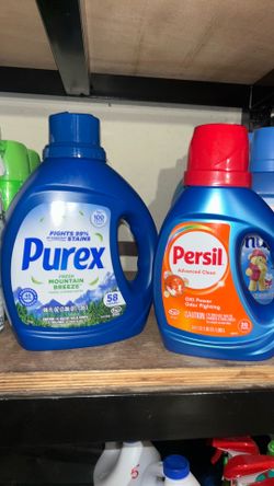 Purex.  And persil. Detergent 4 each
