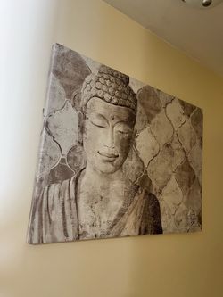 Fabric de villeneuve large size 30”H40”L Buddha canvas art details in photos pickup Gaithersburg md20877