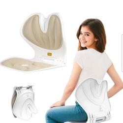 Foldable Lumbar Back Support Chair Ergonomic Curve for Posture Corrector Back Pain Relief Perfect for Floor Seat Officework Homework Small Size for Ch