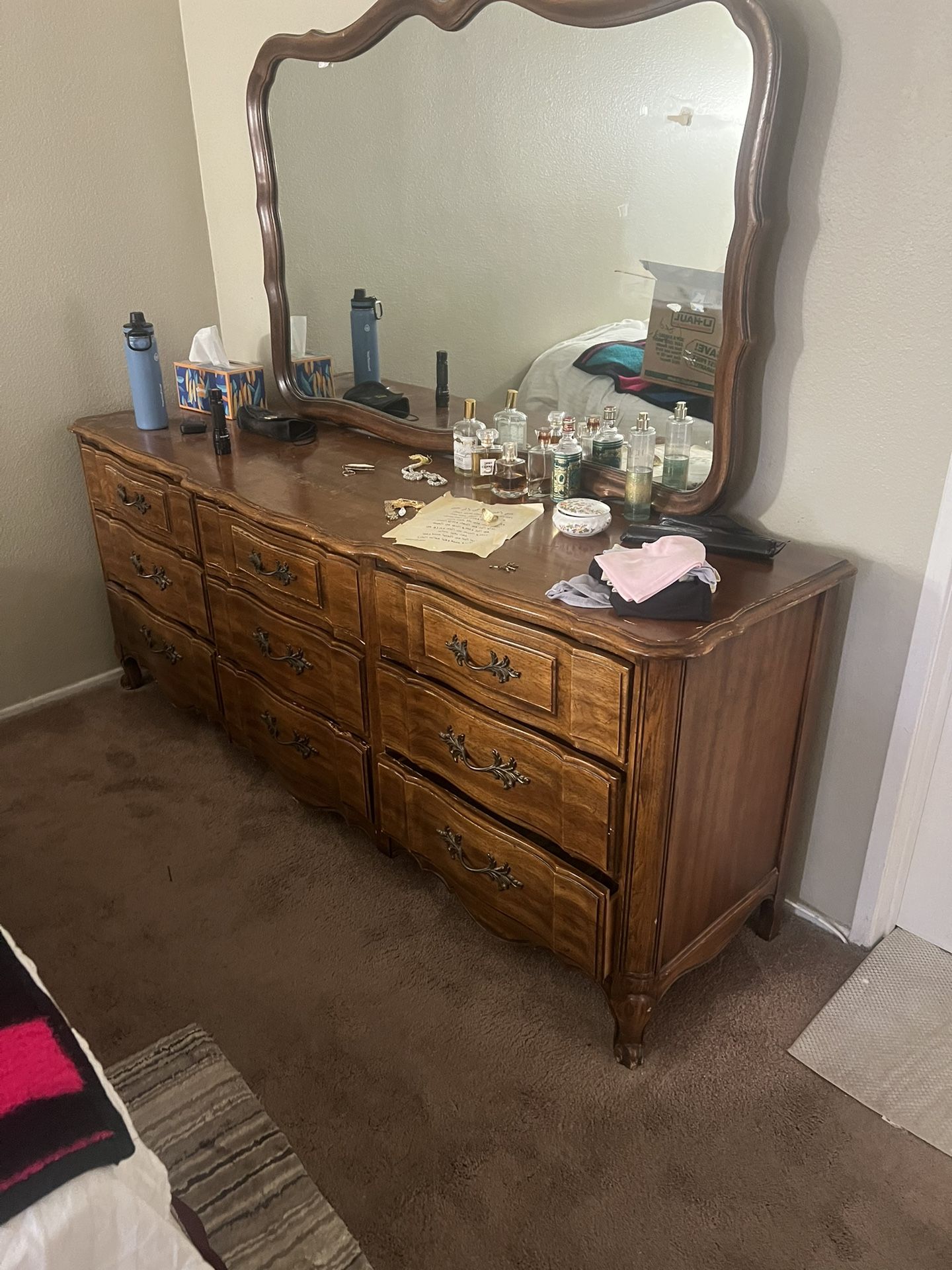 FREE Real Wood Dresser With Mirror