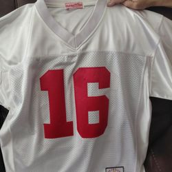 Joe Montana 49ers Jersey. Mitchell & Ness Throwback