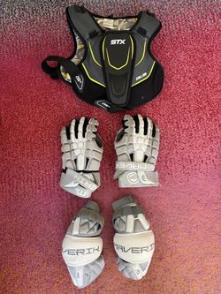 Lacrosse Gloves, Elbow Pads and Shoulder Pad Liner
