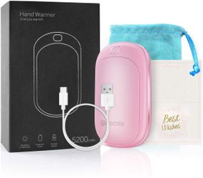 Mocolo 5200mAh Hand Warmers Rechargeable Reusable, 4 Temperature Levels Electric USB Pocket Hand Warmer Power Bank, Fit for Raynaud's and Arthritis S