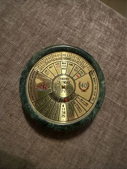 Vintage Stone Perpetual Rotating Calendar Year 2000 To 2039