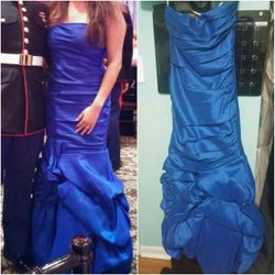 Blue mermaid elegant dress