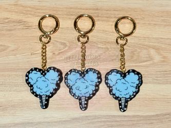 Mickey Shaped Cotton Candy Keychain
