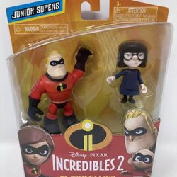 Disney Incredibles 2 Mr. Incredible & Edna Junior Supers Action Figures NEW!