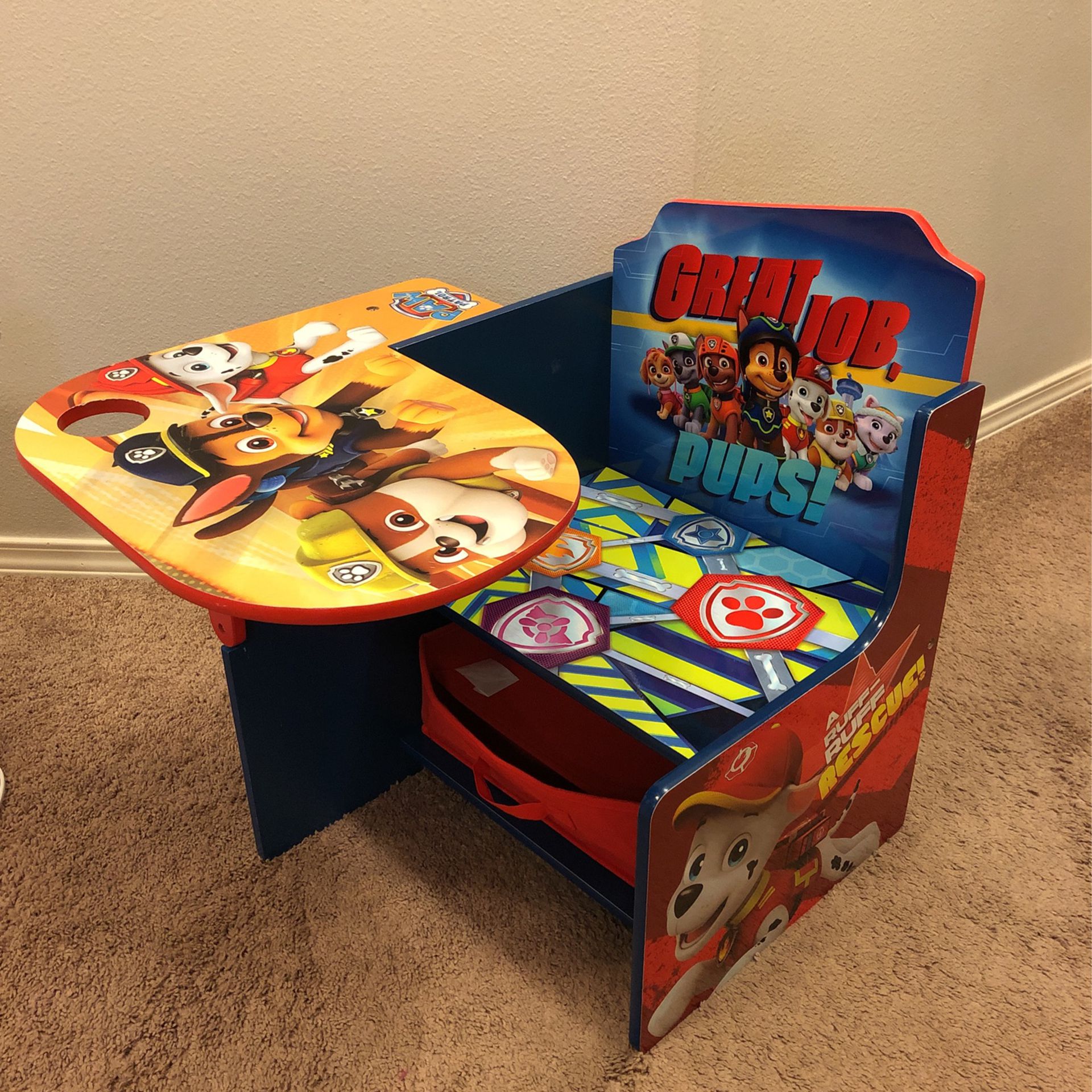 Paw Patrol Desk With Chair