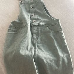 Cute Green Overall Dress
