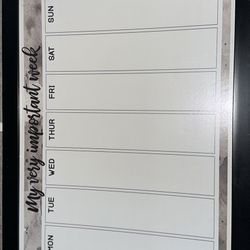 Dry erase  Daily Task Board 