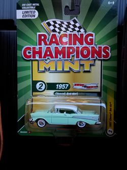 Racing Champions Mint 1957 Chevy Bel Air Limited Edition Light Green Diecast NEW