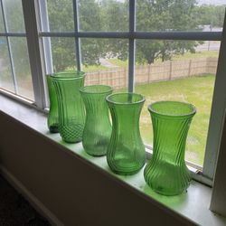 Tall Crystal Glass (green)