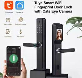 Smart Door Lock Fingerprint with Camera WiFi Tuya Smart