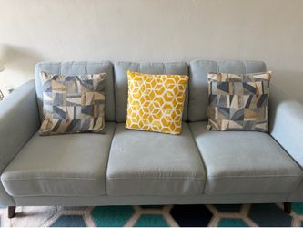 Sofá azul claro 3 plazas / Light blue sofa 3 seats