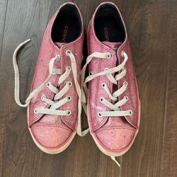 Converse All Star Galaxy Glimmer Mod Pink Sneakers - Girls Size 3. 