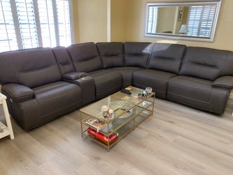 Spartacus Haze Power Reclining Sectional with Power Headrest