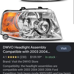 2 Sets 03-06 Ford Expedition Headlight Housings