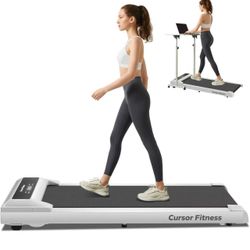 FITNESS 2-in-1 Under Desk Treadmill, Walking Pad for Home Small, Folding Treadmill, 2.5 HP Quiet Brushless, 265 LBS Capacity