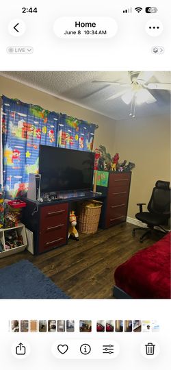 FREE!!!Twin size bed frame. Desk with attached drawer