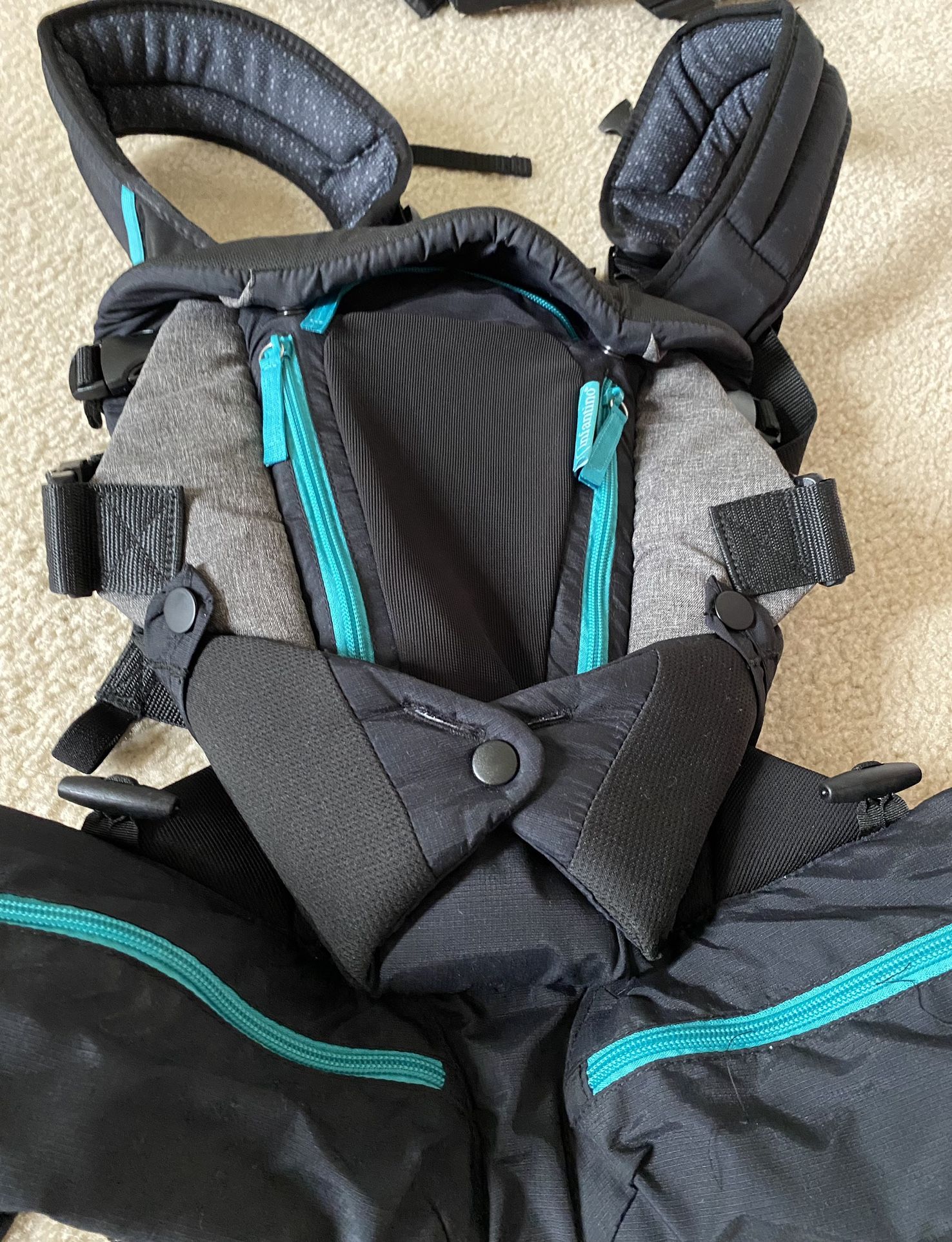 Infantino Carry On Multi-Pocket Carrier - All-Positions, Black, Ergonomic Design for Newborns and Toddlers, 8-40 lbs. with Forward-Facing, in-Facing a