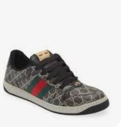 Grey & Black Gucci Gym Shoes