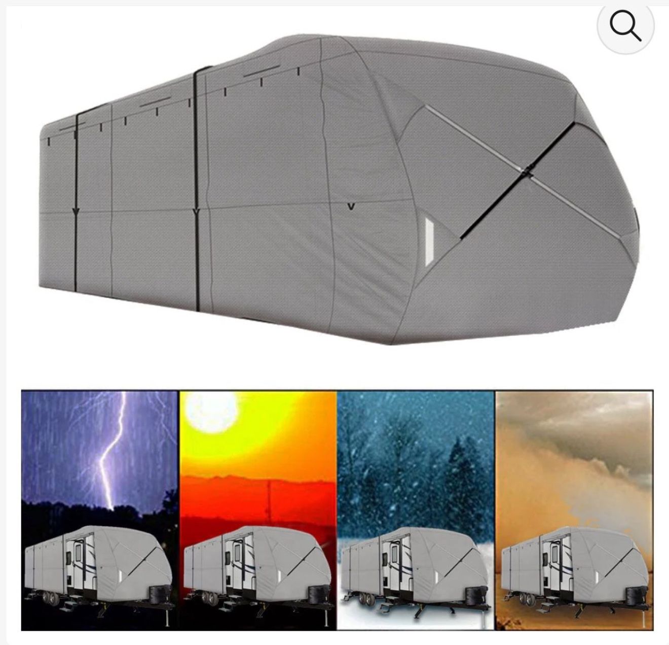 RV Trailer Cover 30’-33' Waterproof Camper Travel Motorhome Truck Car Cover 4-Ply Layer