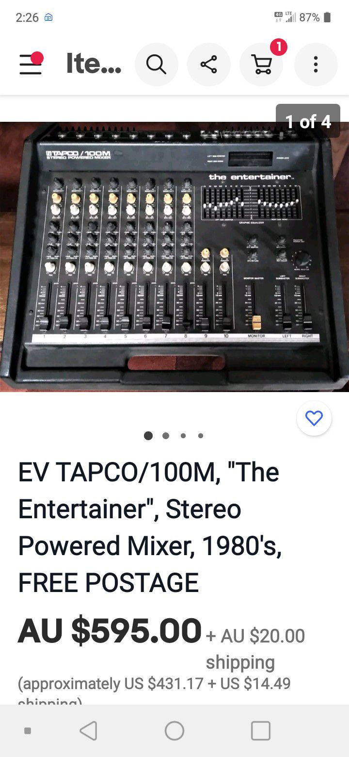 EV Tapco Mixer