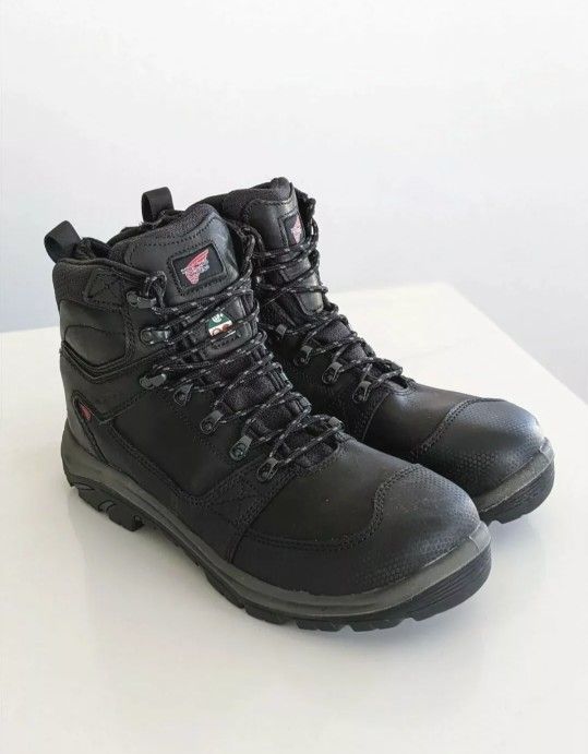 RED WING TRADESMAN MEN'S 6-INCH SIDE-ZIP WATERPROOF SAFETY BOOTS Sz 12 Steel toe