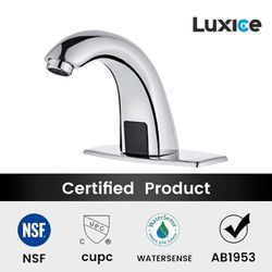 Touchless Bathroom Sink Faucet - Automatic Motion Sensor Faucet - Battery Opertated for Commercial Lavatory