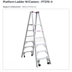 Werner Ladder, platform dual access 6 Foot Ladder 🪜  Heavy duty Has wheels for easy movement. You can use the ladder on both sides dual access 