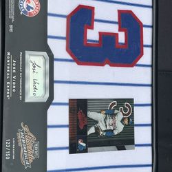 Jose Vidro Montreal Expos Framed Autographed Memorabilia 123/150