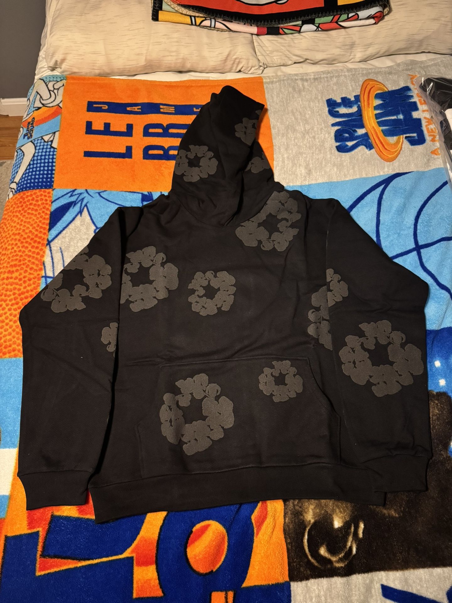 Brand New Mono Black Denim Tears Hoodie