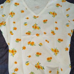 Floral V-Neck Tee