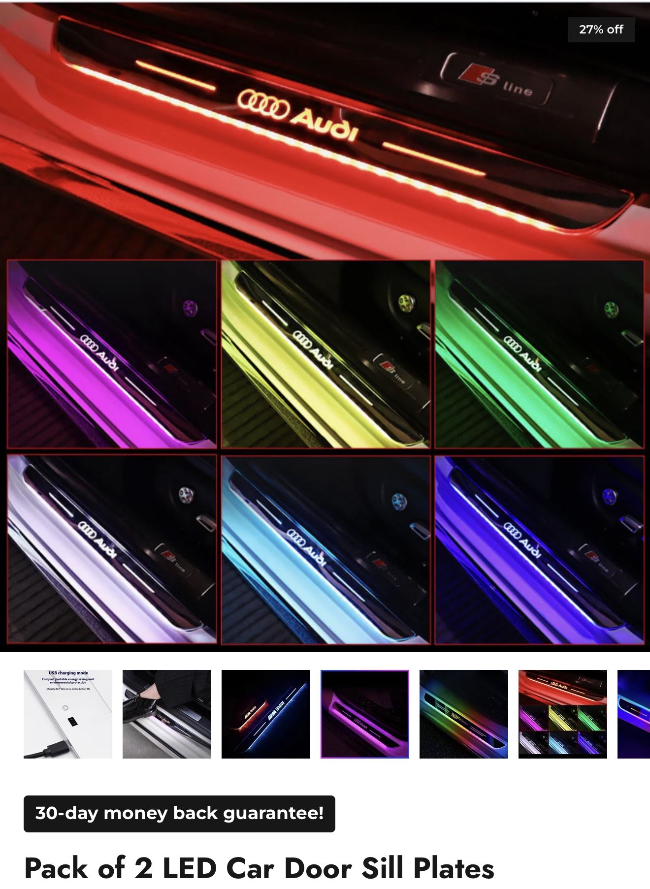 FOR A FORD CAR OR TRUCK- Smart LED Door Sills – Light Up in Style