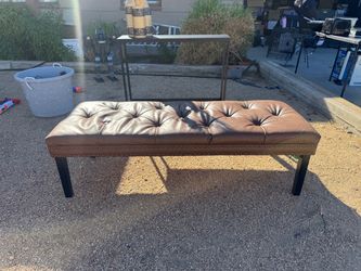 Leather bench