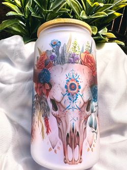 16oz frosted glass cups