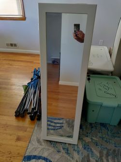 White hanging Jewelry Armoire