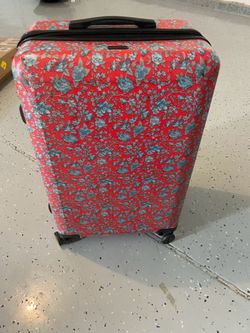Red & Blue Floral Hardside Expandable Spinner Luggage with TSA Lock