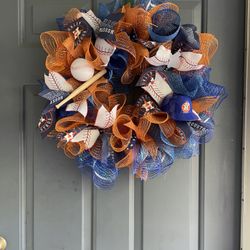 Houston Astros Door Wreath