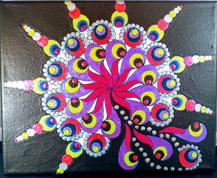 How in the dark "DISCO NEBULA" PAINTING