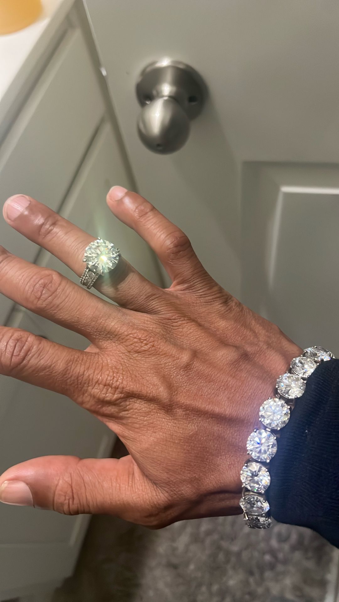 Lab Diamond Bracelet And Ring 100% Authentic