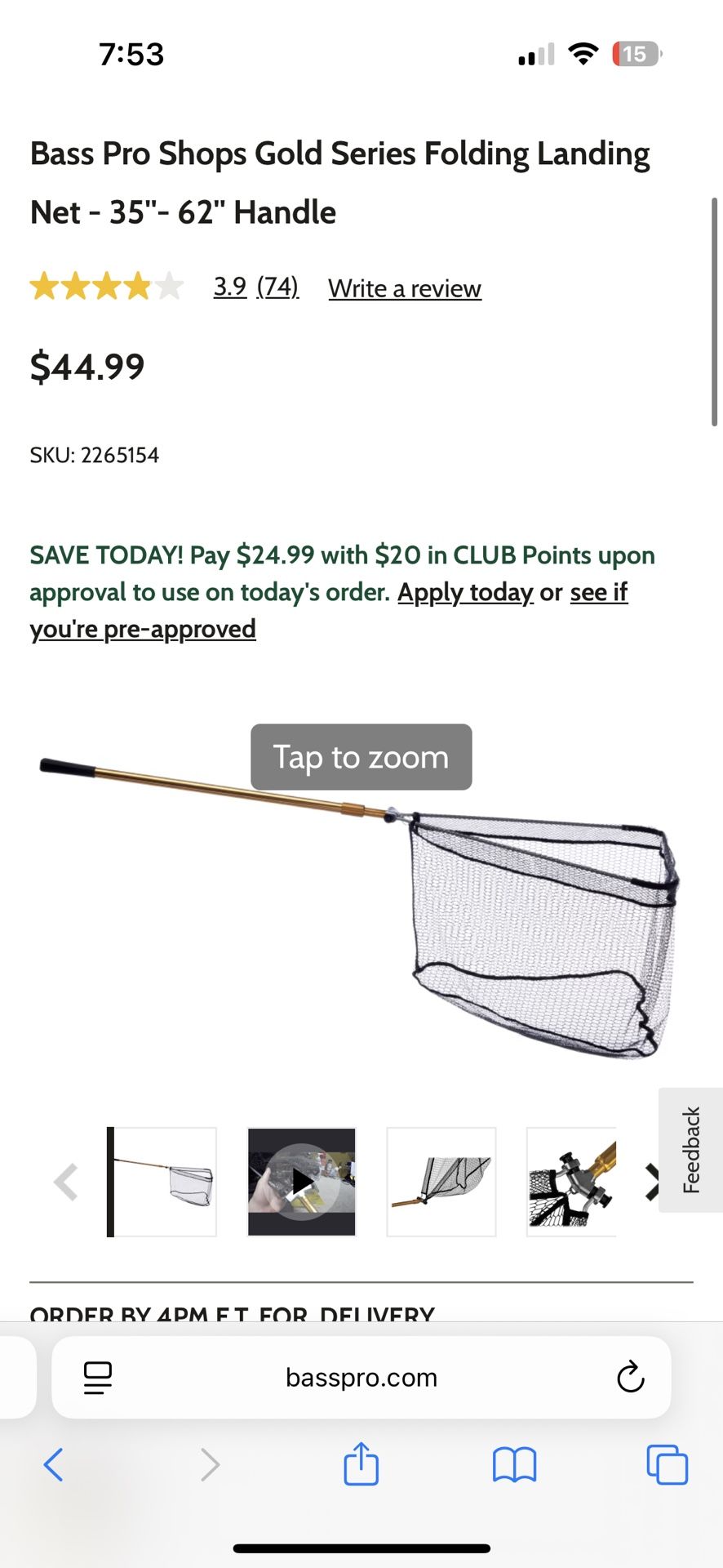 Collapsible Fishing Net