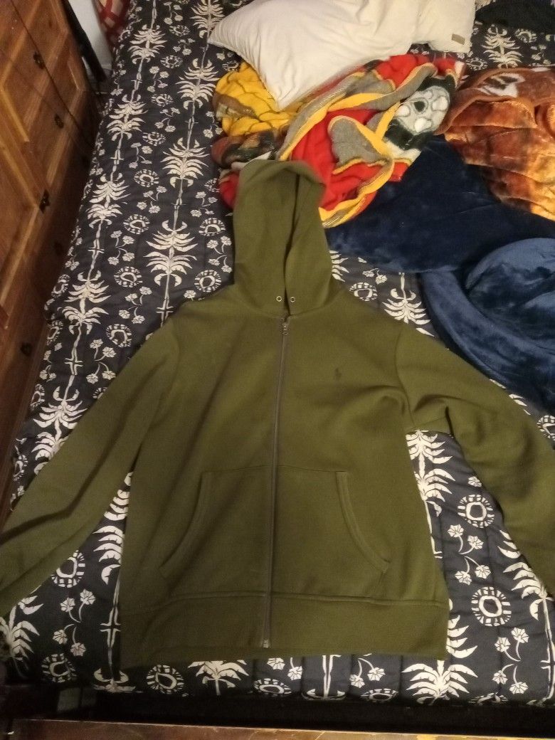 Olive Polo Hoodie