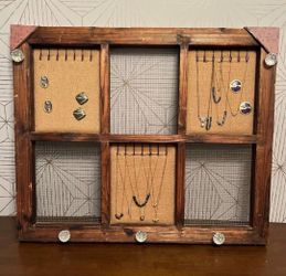 Earring Jewelry Display Wood Frame Sheffield Home