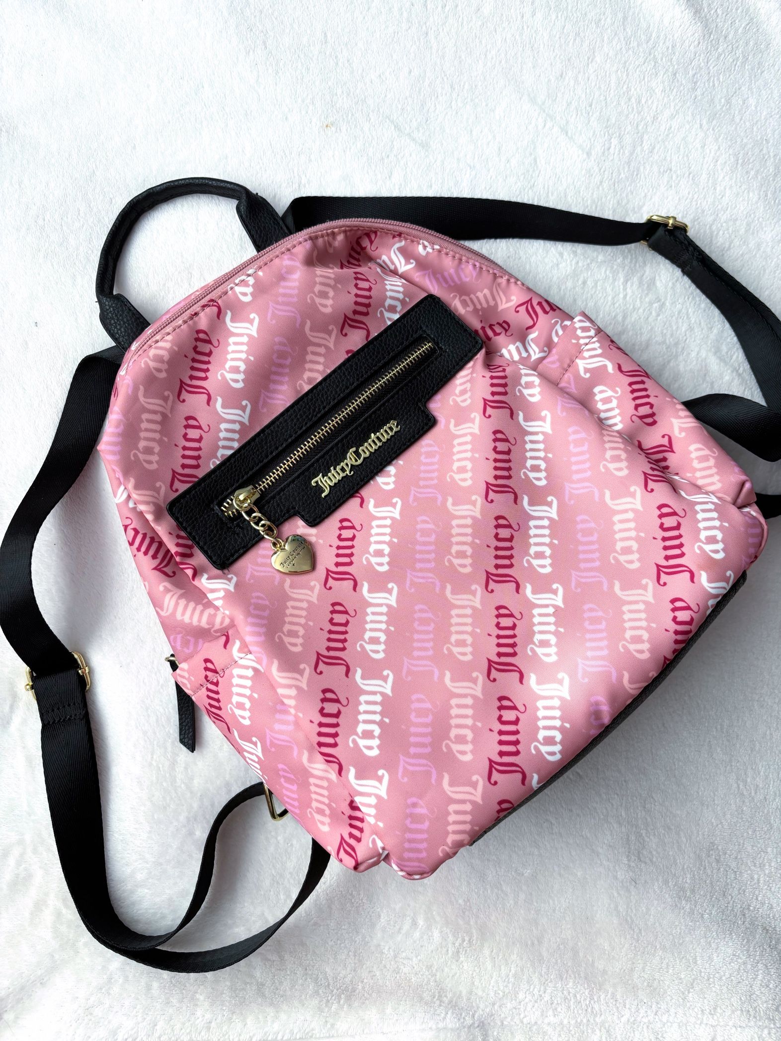 ✨ NEW JUICY COUTURE PINK MONOGRAM BACKPACK BAG ✨