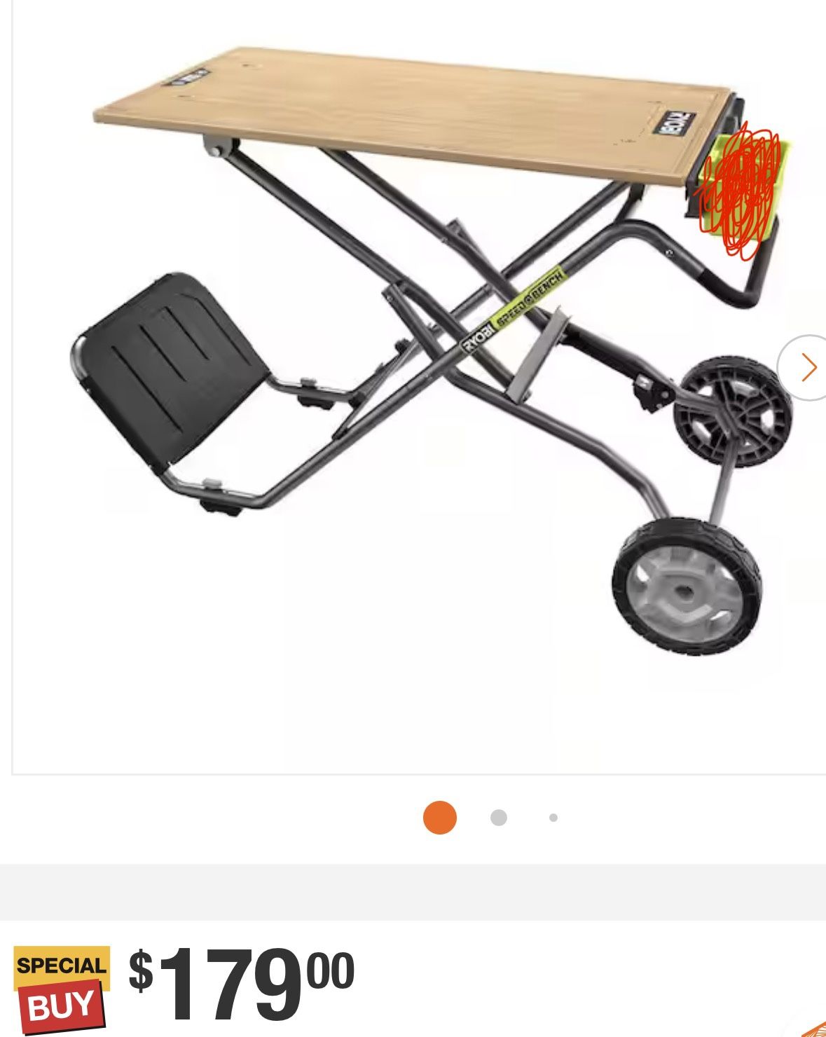 RYOBI SPEED BENCH Mobile Workstation