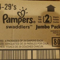 Size 2 Swaddlers Pampers