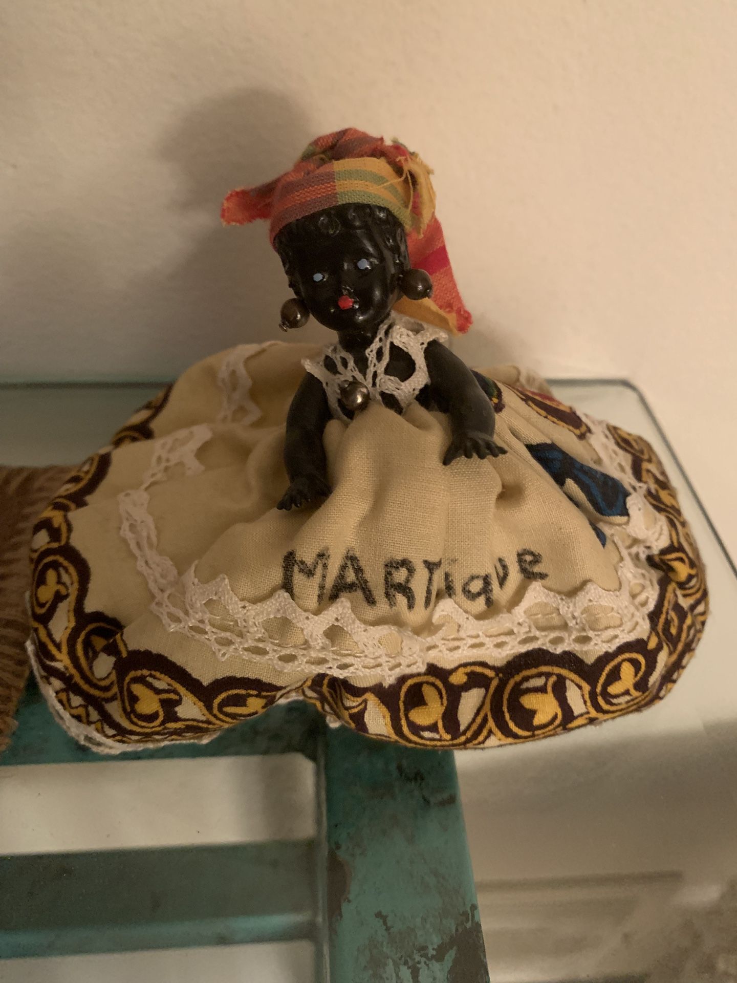 Vintage Martinique Caribbean island souvenir, doll