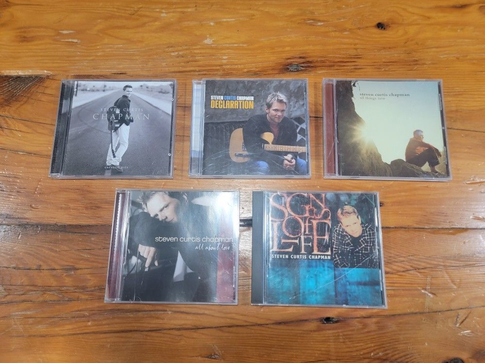 Steven Curtis Chapman Set Of 5 CDs ~ Greatest Hits, Declaration, All Things New
